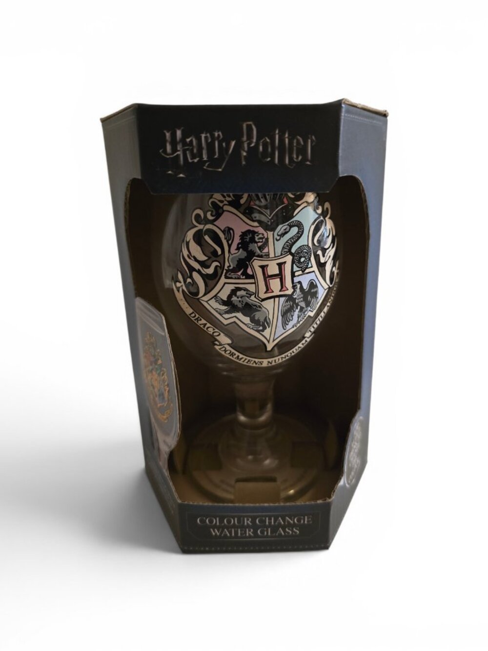 Harry Potter Hogwarts Color Changing Glass Goblet NIB Heat Reactive Cup